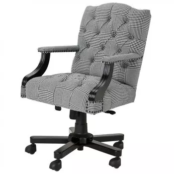 Офисное кресло Eichholtz Desk Chair Burchell black & white