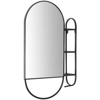Овальное настенное зеркало с боковым креплением Cole Industrial Mood Mirror