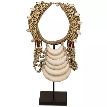 Ожерелье из ракушек на подставке Ethnic Beige Shells Necklace