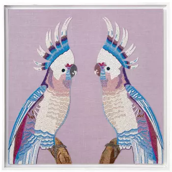 Панно из бисера Попугаи ручная работа PARROTS BEADED Wall Art