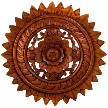 Панно из дерева круглое Flower Panel With Trees