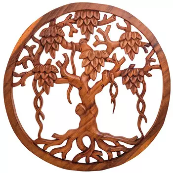 Панно из дерева Wood Panel With Trees