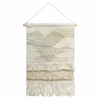 Панно из шерсти и хлопка с узором Beige Calista Serene