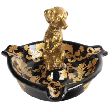 Пепельница фарфоровая Gold Dog