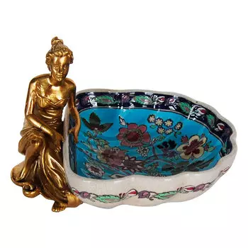 Пепельница фарфоровая с девушкой Victoria