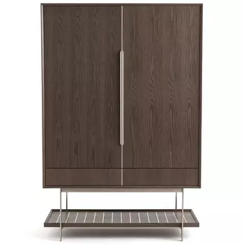 Платяной шкаф из серого дуба Sawada Gray Oak Wardrobe