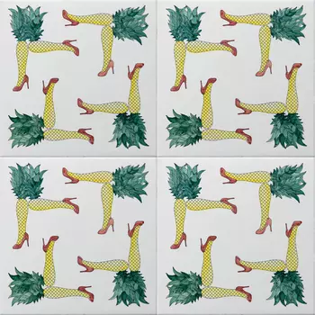 Плитка дизайнерская с рисунком Пина Колада