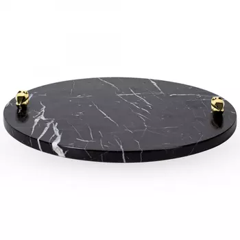 Поднос ACOLYTE ENTERTAINING PLATTER MARBLE & BRONZE