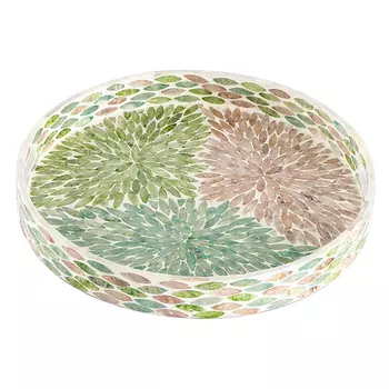 Поднос круглый с инкрустацией Louise