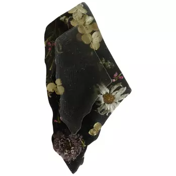 Подставка под благовония из эпоксидной смолы с цветами черная Epoxy Resin Flowers Incense Stand Black