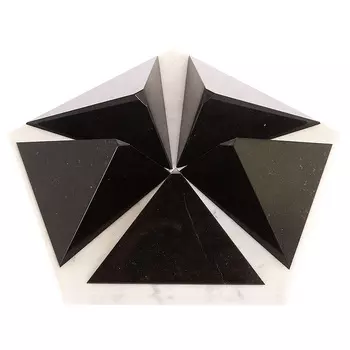Подставка под шар в виде звезды из натуральных камней Змеевик Мрамор Natural Stone Sphere Stands