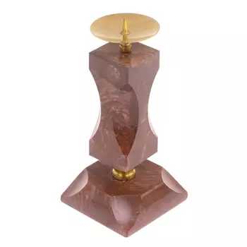 Подсвечник фигурный из натурального камня лемезит Stone Candlestick