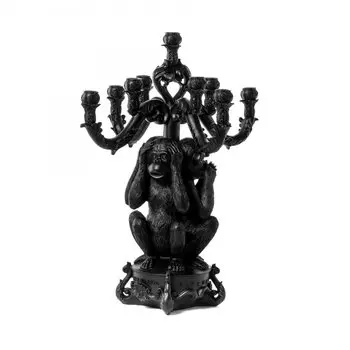 Подсвечник Seletti Giant Burlesque 3 Monkeys Black