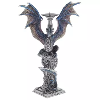 Подсвечник в виде Дракона Grey Blue Dragon Candlestick