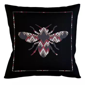 Подушка декоративная пчела цветной орнамент Ikat Pattern