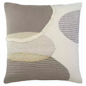 Подушка декоративная с геометрическим узором Beige Calista Pebble