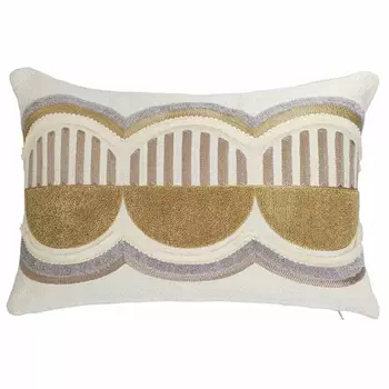 Подушка декоративная с геометрическими узорами Beige Calista Arcade