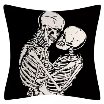 Подушка на Хэллоуин Skeleton in love