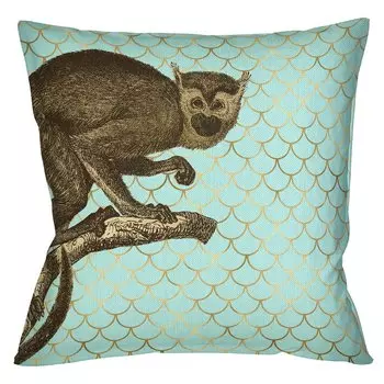 Подушка Safari light blue monkey