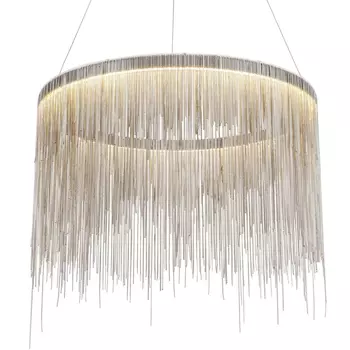 Подвесная кольцевая люстра с металлическими цепочками Fringe Chain Horizontal Ring Light