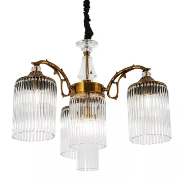 Подвесная люстра с плафонами с виде трубчатых хрустальных подвесок Cadice Chandelier