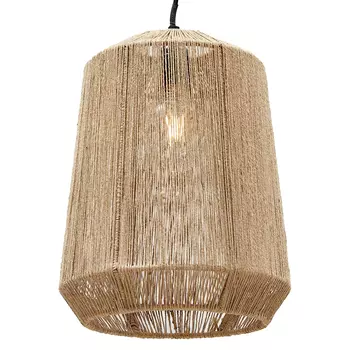 Подвесная люстра с плетеным плафоном Uma Wicker Chandelier
