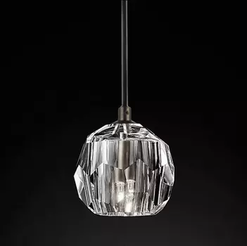 Подвесной светильник Boule De Cristal Single Rod Pendant Chrome