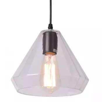 Подвесной светильник faceted cone clear glass pendant lamp