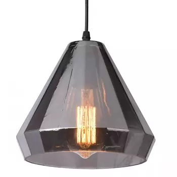Подвесной светильник faceted cone Smoke glass pendant lamp