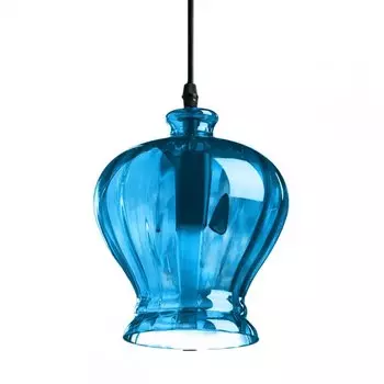 Подвесной светильник Geometry Glass Blue Bell Pendant