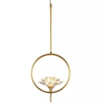 Подвесной светильник Хрустальный Цветок Лотоса Lotus flower Clear Glass pendant lamp B