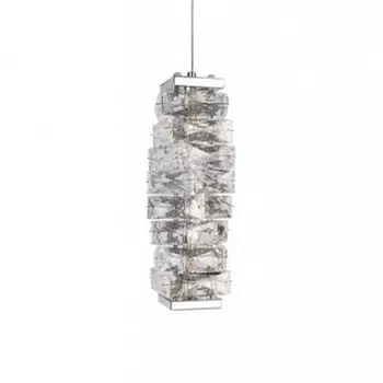 Подвесной Светильник Хрустальный Transparent Cubes Серебро 25 см