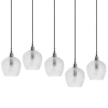 Подвесной светильник каскадный с фактурными стеклянными плафонами Cascade with Relief Lampshades