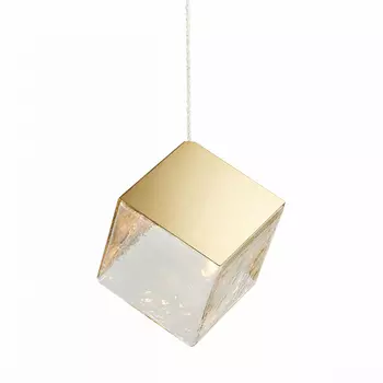 Подвесной светильник Lamp golden cube