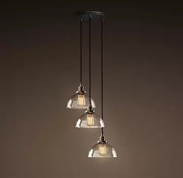 Подвесной светильник Loft Clear Glass SemiSphere Cloche 3