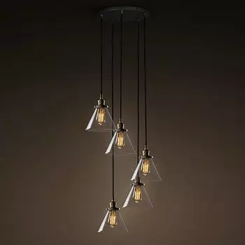 Подвесной светильник Loft Clear Glass Wide Cloche 5