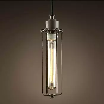 Подвесной светильник Loft Industrial Edison Cage Vetrical Momo