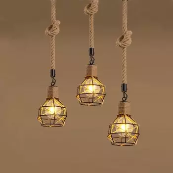 Подвесной светильник LOFT ROPE CHANDELIER CAGE Mono