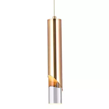 Подвесной светильник Metal Acrylic Tube Gold Hanging Lamp