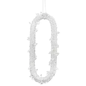 Подвесной светильник овальной формы с декором кристаллы Gilbertine Oval Crystals Hanging Lamp