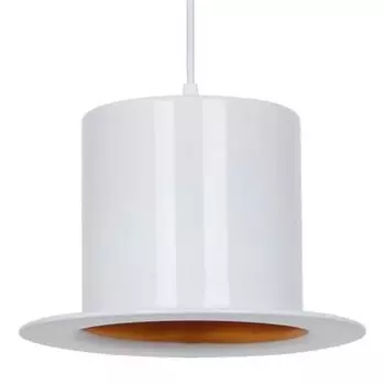 Подвесной светильник Pendant Lamp Banker Bowler Hat White I