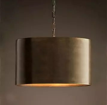 Подвесной светильник RH Antiqued Metal Drum Pendant lamp Brown