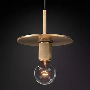 Подвесной светильник RH Utilitaire Disk Shade Pendant Brass