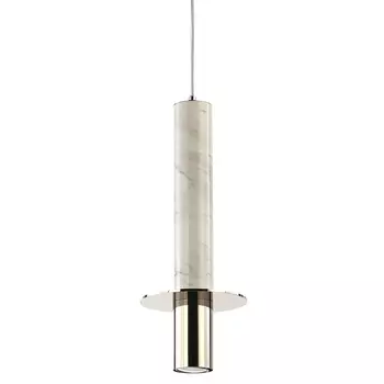 Подвесной светильник с декором под белый мрамор Shaw Marble Nickel