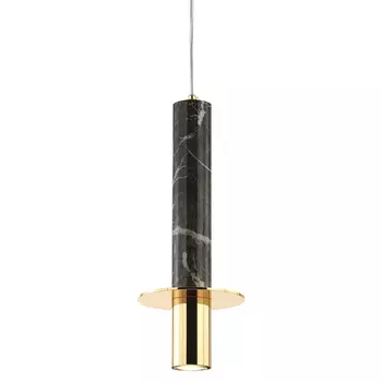Подвесной светильник с декором под черный мрамор Shaw Marble Gold