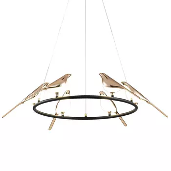 Подвесной светильник с декором в виде птиц Birds Ring Hanging Lamp