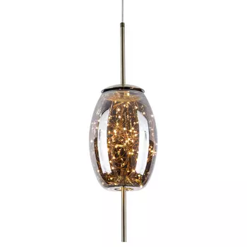 Подвесной светильник с гирляндой внутри стеклянного плафона Garland Glass Hanging Lamp
