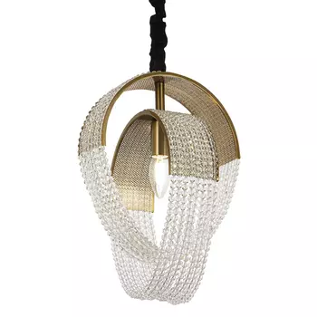 Подвесной светильник с хрустальными подвесками Godard Crystal Ring Hanging Lamp