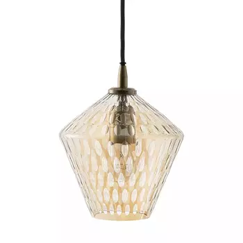 Подвесной светильник с плафоном из стекла с рельефным узором Glass Pattern Lamp