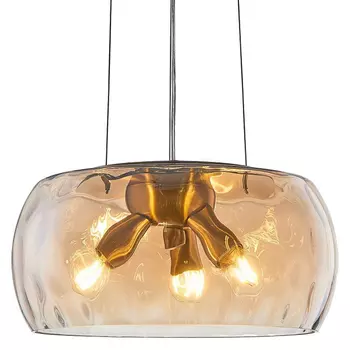 Подвесной светильник с плафоном коньячного цвета Brandy